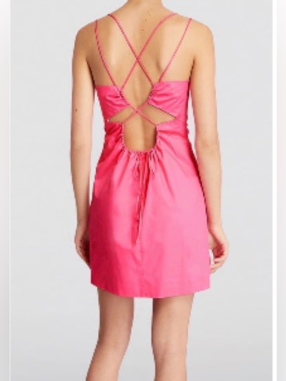 FRAME DENIM
TIE BACK MINI DRESS - HOT PINK Large NWT - Picture 6 of 12